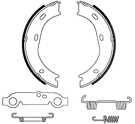 Hella Bremsbackensatz, Feststellbremse [Hersteller-Nr. 8DA355050-001] für Mercedes-Benz