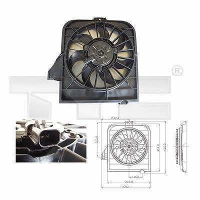 Tyc Lüfter, Motorkühlung [Hersteller-Nr. 804-0003] für Chrysler, Dodge