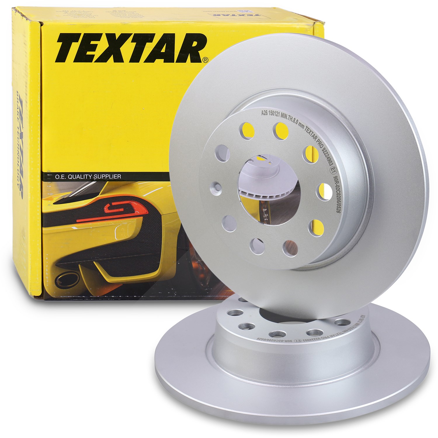 Textar 2x Bremsscheibe voll hinten [Hersteller-Nr. 40379350] für VW, Cupra, Seat, Skoda, Ford, Audi