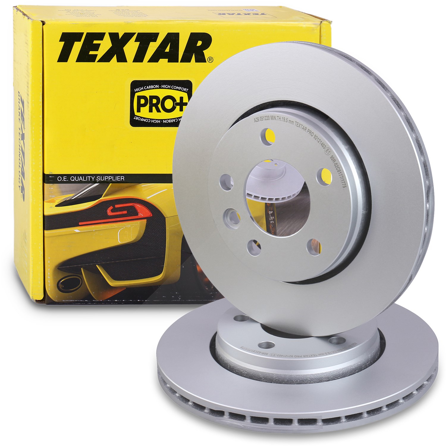 Textar 2x Bremsscheibe belüftet hinten [Hersteller-Nr. 40379437] für VW