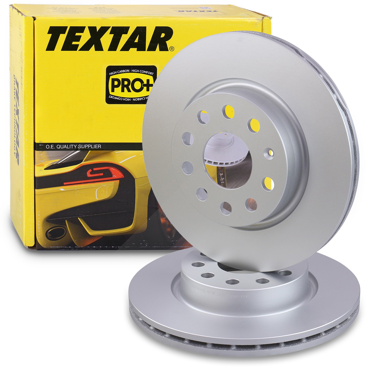Textar 2x Bremsscheibe belüftet vorne [Hersteller-Nr. 40379448] für VW, Skoda, Seat, Audi