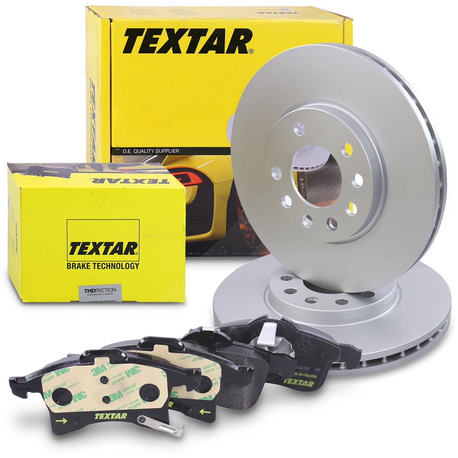 Textar Bremsscheiben + Bremsbeläge vorne [Hersteller-Nr. 40379406] für Opel, Chevrolet, Vauxhall