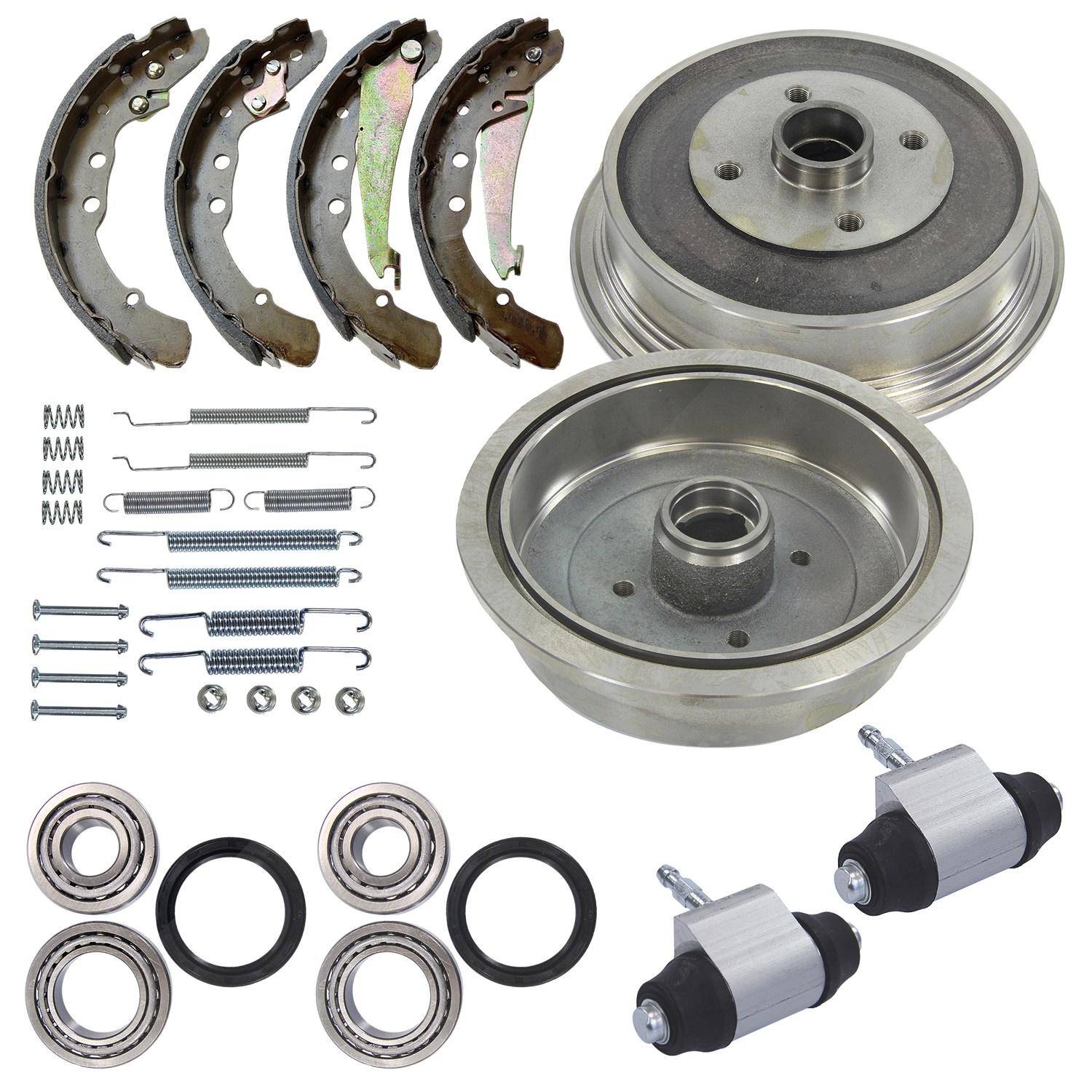 Bestprice 2x Bremstrommel + Bremsbacken Hinten [Hersteller-Nr. 10605318] für Audi