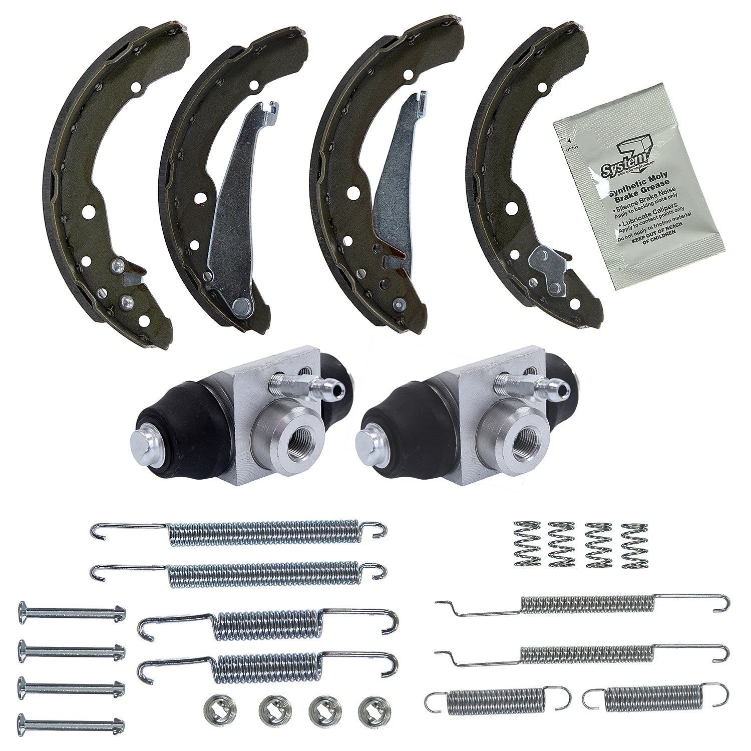 Bestprice Bremsbacken + Radbremszylinder + Zubehör [Hersteller-Nr. 10605324] für Seat, VW, Skoda