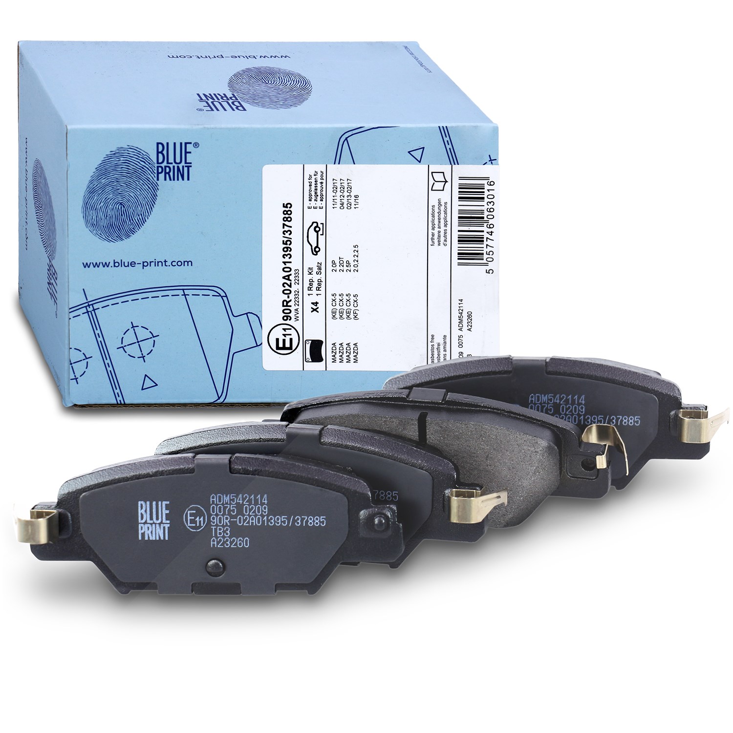 Blue Print Bremsbelagsatz, Scheibenbremse [Hersteller-Nr. ADM542114] für Mazda