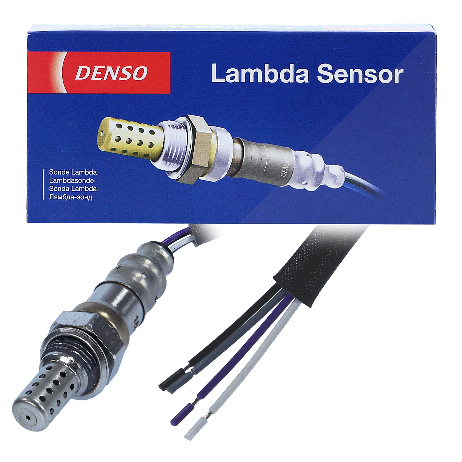 Denso Lambdasonde [Hersteller-Nr. DOX-0150] für Mercedes-Benz, Hyundai, Citroën, Skoda, Vauxhall, Fiat, Lada, Nissan, Suzuki, Dodge, Toyota, Volvo, Ro