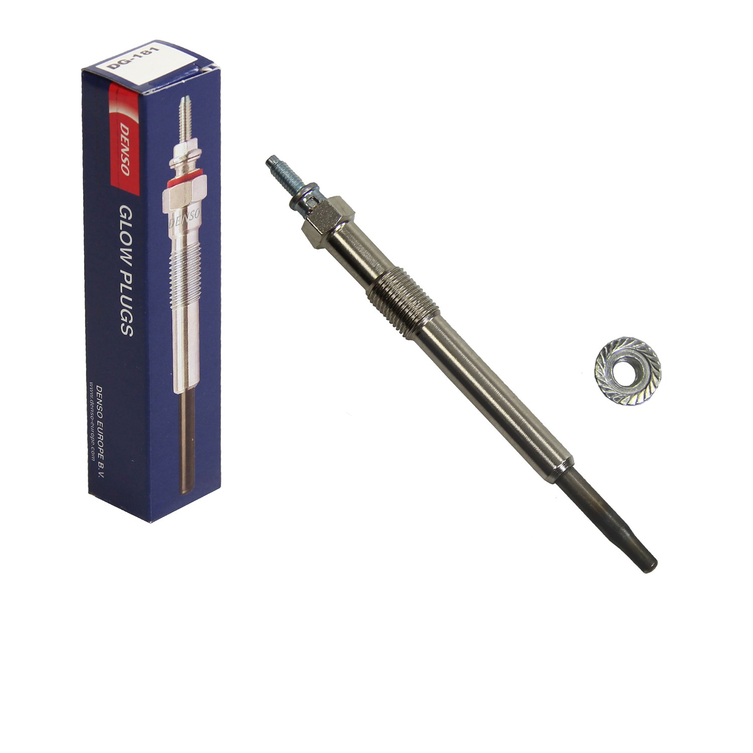 Denso 1x Glühkerze [Hersteller-Nr. DG-181] für Citroën, Peugeot, Fiat, Ford, Volvo, Lancia