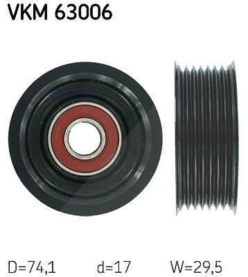 Skf Umlenk-/Führungsrolle, Keilrippenriemen [Hersteller-Nr. VKM63006] für Honda