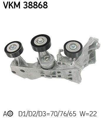 Skf Spannrolle, Keilrippenriemen [Hersteller-Nr. VKM38868] für Mercedes-Benz