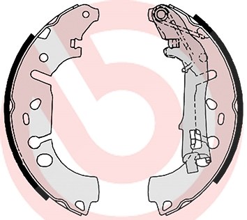 Brembo Bremsbackensatz Trommelbremse [Hersteller-Nr. S23531] für Opel, Fiat, Vauxhall, Peugeot, Citroën