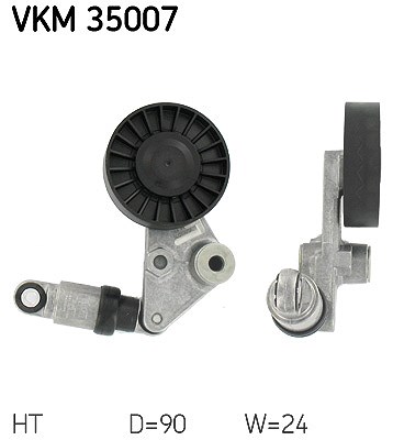 Skf Spannrolle, Keilrippenriemen [Hersteller-Nr. VKM35007] für Chevrolet, Opel, Vauxhall, Saab
