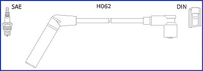Hüco Zündleitungssatz [Hersteller-Nr. 134478] für Kia, Hyundai