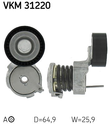 Skf Spannrolle, Keilrippenriemen [Hersteller-Nr. VKM31220] für Skoda, Seat, VW