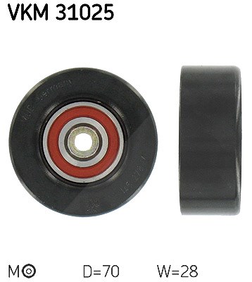 Skf Spannrolle, Keilrippenriemen [Hersteller-Nr. VKM31025] für Skoda, Seat, VW