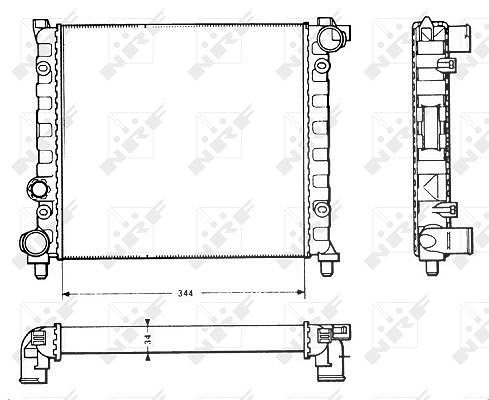 Nrf Kühler, Motorkühlung [Hersteller-Nr. 58766] für Seat
