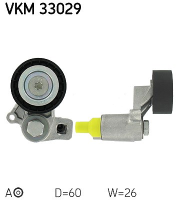 Skf Spannrolle, Keilrippenriemen [Hersteller-Nr. VKM33029] für Peugeot, Fiat, Suzuki, Lancia, Citroën