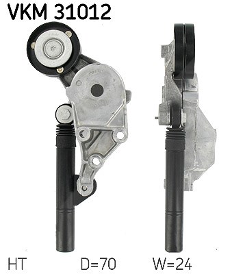 Skf Spannrolle, Keilrippenriemen [Hersteller-Nr. VKM31012] für Audi, Seat, VW, Skoda