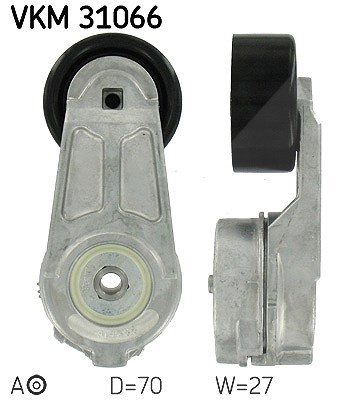 Skf Spannrolle, Keilrippenriemen [Hersteller-Nr. VKM31066] für VW