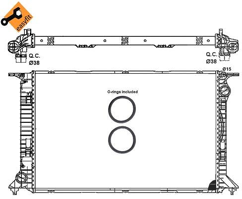Nrf Kühler, Motorkühlung [Hersteller-Nr. 53064] für Audi