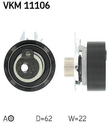 Skf Spannrolle, Zahnriemen [Hersteller-Nr. VKM11106] für VW, Skoda, Seat