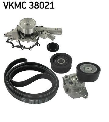 Skf Wasserpumpe + Keilrippenriemensatz [Hersteller-Nr. VKMC38021] für Mercedes-Benz