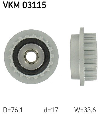 Skf Generatorfreilauf [Hersteller-Nr. VKM03115] für VW