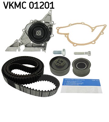 Skf Wasserpumpe + Zahnriemensatz [Hersteller-Nr. VKMC01201] für Audi