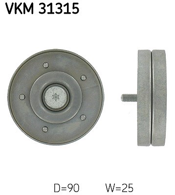 Skf Umlenk-/Führungsrolle, Keilrippenriemen [Hersteller-Nr. VKM31315] für Audi, Seat, VW