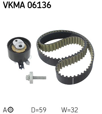Skf Zahnriemensatz [Hersteller-Nr. VKMA06136] für Renault, Mercedes-Benz, Nissan, Dacia, Infiniti