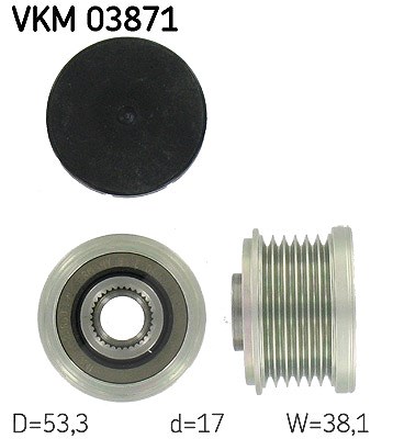 Skf Generatorfreilauf [Hersteller-Nr. VKM03871] für BMW