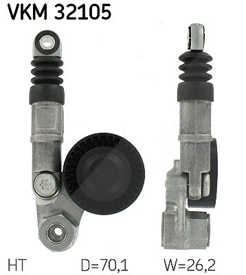 Skf Spannrolle, Keilrippenriemen [Hersteller-Nr. VKM32105] für Alfa Romeo