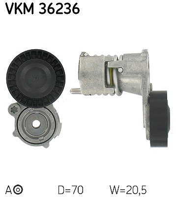 Skf Spannrolle, Keilrippenriemen [Hersteller-Nr. VKM36236] für Ford, Volvo