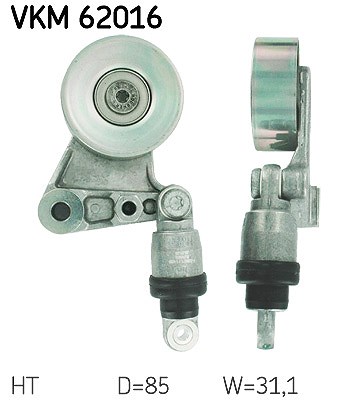 Skf Spannrolle, Keilrippenriemen [Hersteller-Nr. VKM62016] für Nissan