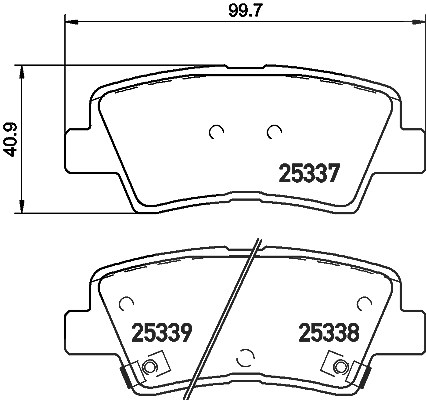 Brembo Bremsbelagsatz, Scheibenbremse [Hersteller-Nr. P30101] für Kia, Hyundai