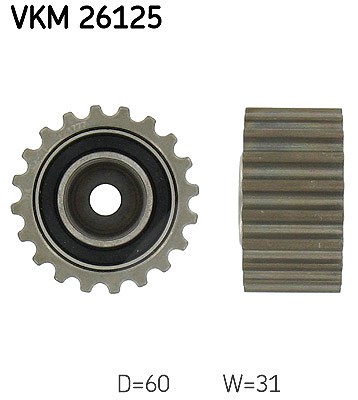 Skf Umlenk-/Führungsrolle, Zahnriemen [Hersteller-Nr. VKM26125] für Volvo, Renault