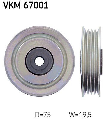 Skf Umlenk-/Führungsrolle, Keilrippenriemen [Hersteller-Nr. VKM67001] für Daihatsu