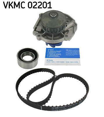 Skf Wasserpumpe + Zahnriemensatz [Hersteller-Nr. VKMC02201] für Lancia, Fiat