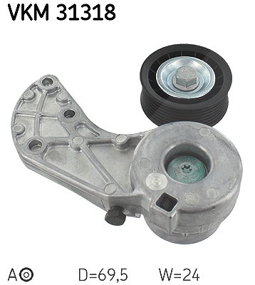 Skf Spannrolle, Keilrippenriemen [Hersteller-Nr. VKM31318] für VW, Porsche, Audi