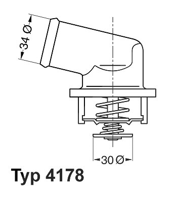 Wahler Thermostat, Kühlmittel [Hersteller-Nr. 4178.92D] für Vauxhall, Opel