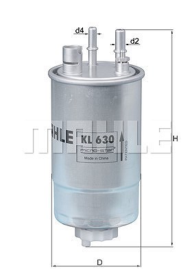 Mahle Kraftstofffilter [Hersteller-Nr. KL630] für Opel, Vauxhall