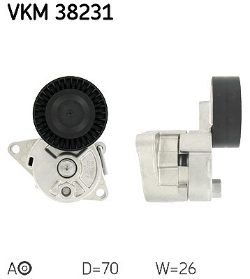 Skf Spannrolle, Keilrippenriemen [Hersteller-Nr. VKM38231] für BMW