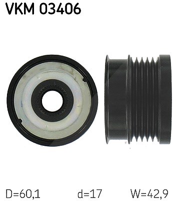 Skf Generatorfreilauf [Hersteller-Nr. VKM03406] für Vauxhall, Opel, Saab, Cadillac