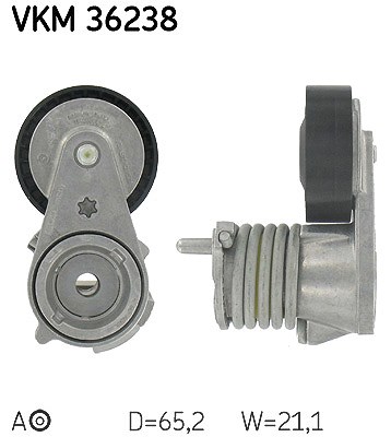 Skf Spannrolle, Keilrippenriemen [Hersteller-Nr. VKM36238] für Ford, Volvo