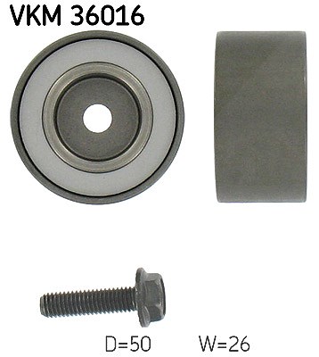 Skf Umlenk-/Führungsrolle, Keilrippenriemen [Hersteller-Nr. VKM36016] für Volvo, Renault, Mitsubishi