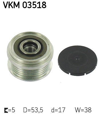 Skf Generatorfreilauf [Hersteller-Nr. VKM03518] für Vauxhall, Opel, Chevrolet