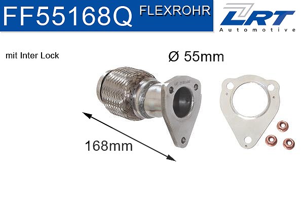 Lrt Reparaturrohr, Katalysator [Hersteller-Nr. FF55168Q] für Audi, VW, Skoda