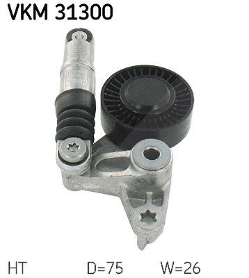 Skf Spannrolle, Keilrippenriemen [Hersteller-Nr. VKM31300] für VW, Audi