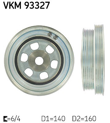 Skf Riemenscheibe, Kurbelwelle [Hersteller-Nr. VKM93327] für Peugeot, Citroën, Fiat