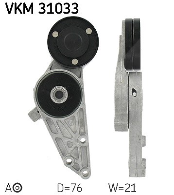 Skf Spannrolle, Keilrippenriemen [Hersteller-Nr. VKM31033] für Audi, VW, Skoda