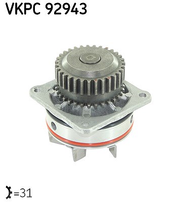 Skf Wasserpumpe [Hersteller-Nr. VKPC92943] für Nissan, Renault, Infiniti